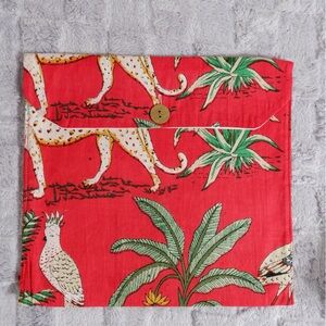 Tropical Red Buttoned Travel Pouch